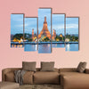 A big Asia city by night to the sunrise multi panel canvas wall art