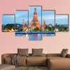 A big Asia city by night to the sunrise multi panel canvas wall art