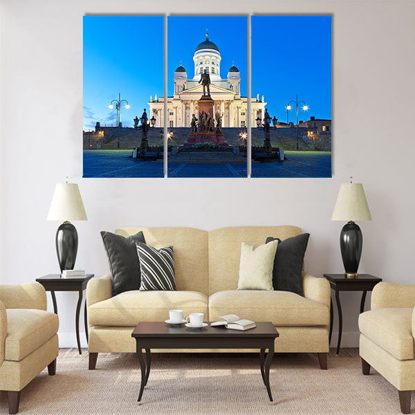 Senate Square with Lutheran cathedral Multi panel canvas wall art
