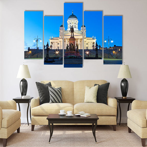 Senate Square with Lutheran cathedral Multi panel canvas wall art