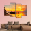 Tropical colorful sunset at the tropical beach. Thailand Multi panel canvas wall art