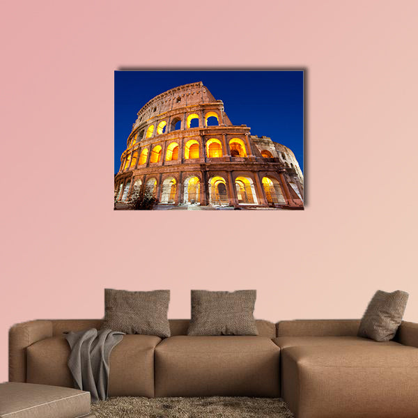 Colosseum Dome or colosseo at dusk multi panel canvas wall art