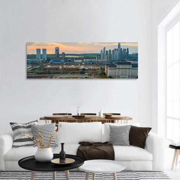 Puerto Madero, Buenos Aires Cityscape Argentina panoramic canvas wall art