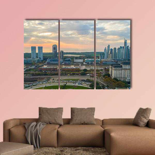 Puerto Madero, Buenos Aires Cityscape, Argentina multi panel canvas wall art