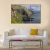 Scenic view of coast of Mykines Multi Panel Canvas Wall Art