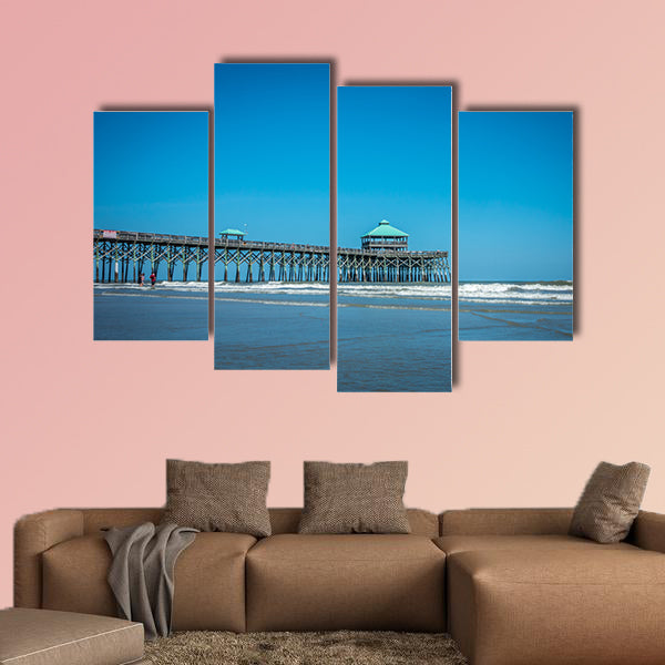 Folly beach pier in Charleston South Carolina multi panel canvas wall art