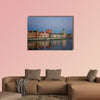 Mari El, Russia. Bruges Quay in the city of Yoshkar-Ola in sunset wall art