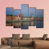 Mari El, Russia. Bruges Quay in the city of Yoshkar-Ola in sunset wall art