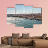 Lisbon cityscape, view of the old town in Portugal multi panel canvas wall art