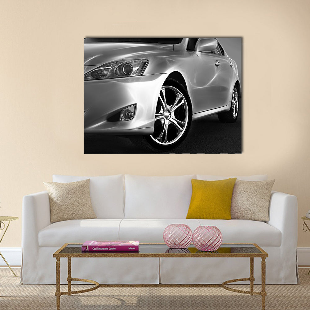 Detail of a beauty and fast sport car Multi panel canvas wall art