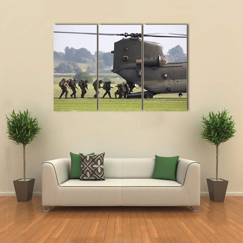 Uk Aircrafts Troops Multi Panel Canvas Wall Art