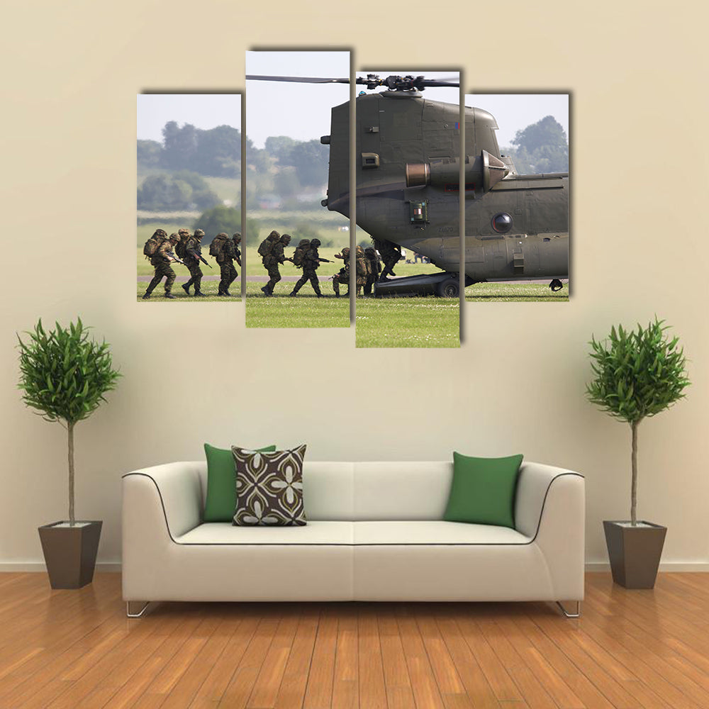 Uk Aircrafts Troops Multi Panel Canvas Wall Art