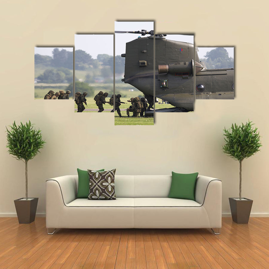 Uk Aircrafts Troops Multi Panel Canvas Wall Art