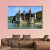 The medieval golubac fortress on the Danube River in the Serbia multi panel canvas wall art