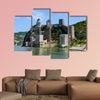 The medieval golubac fortress on the Danube River in the Serbia multi panel canvas wall art