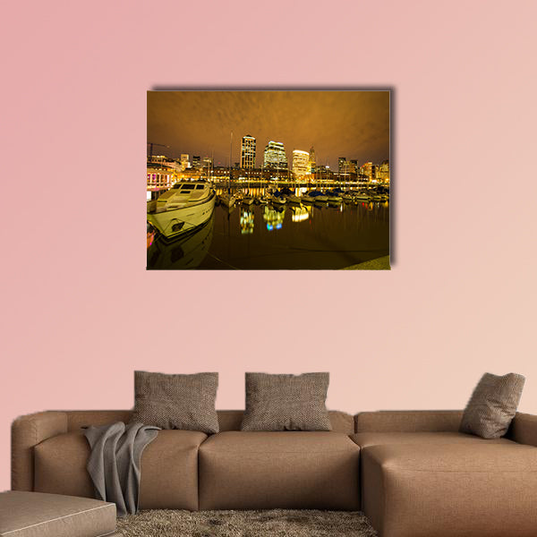 View of Puerto Madero in Buenos Aires multi panel canvas wall art