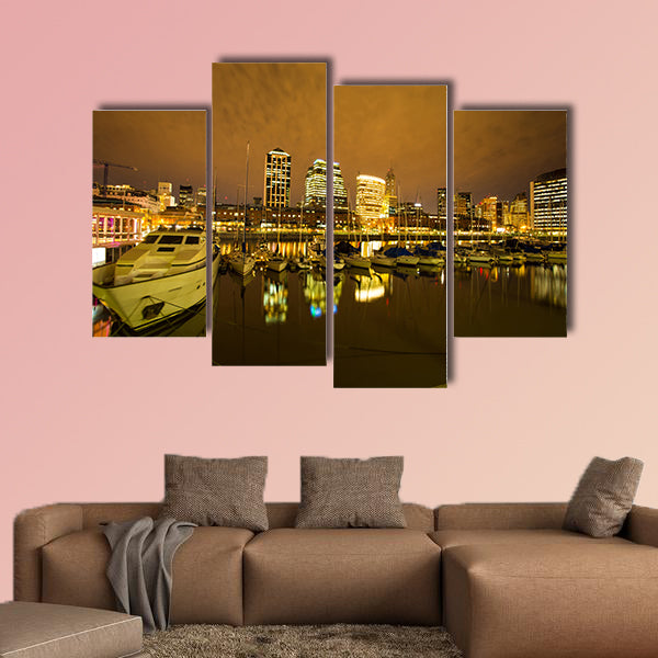 View of Puerto Madero in Buenos Aires multi panel canvas wall art