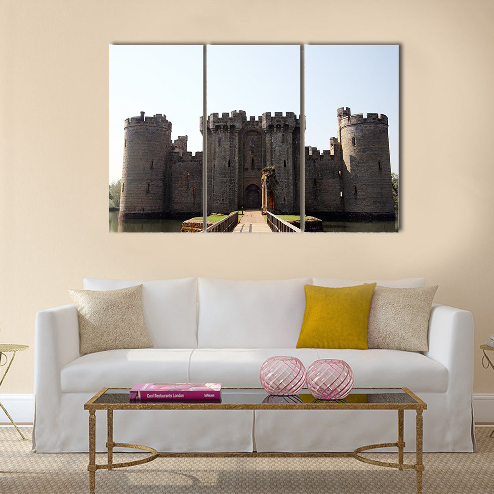 Bodiam Castle near Robertsbridge, East Sussex, England, UK Multi Panel Canvas Wall Art