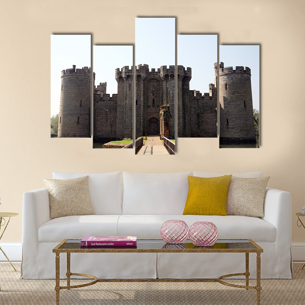 Bodiam Castle near Robertsbridge, East Sussex, England, UK Multi Panel Canvas Wall Art