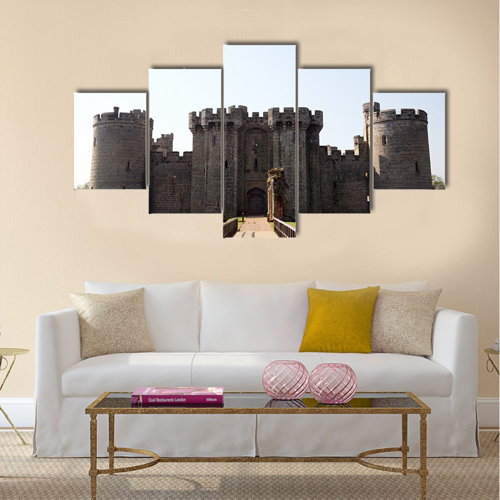Bodiam Castle near Robertsbridge, East Sussex, England, UK Multi Panel Canvas Wall Art