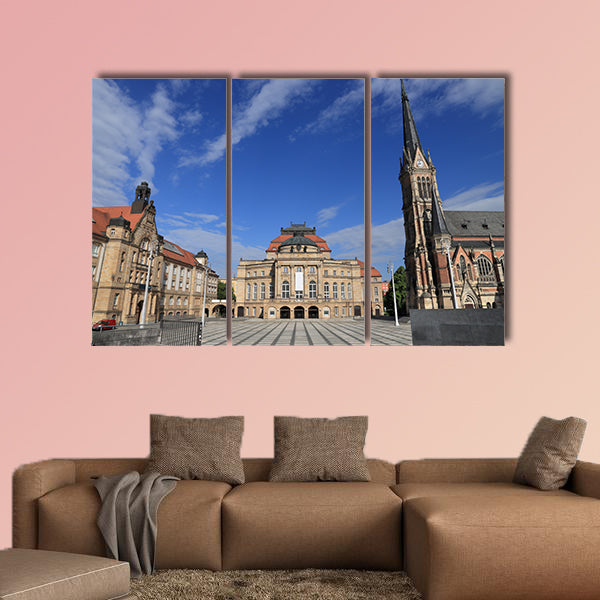 Chemnitz city in Germany, State of Saxony multi panel canvas wall art