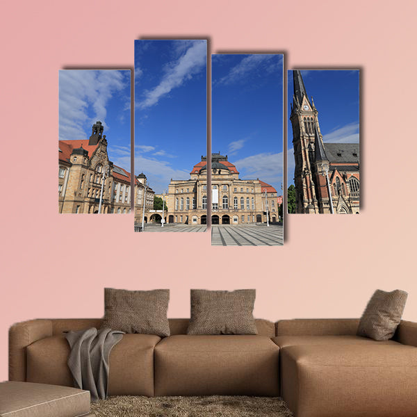 Chemnitz city in Germany, State of Saxony multi panel canvas wall art