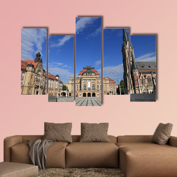 Chemnitz city in Germany, State of Saxony multi panel canvas wall art
