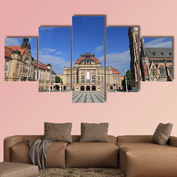 Chemnitz city in Germany, State of Saxony multi panel canvas wall art