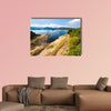 Landscape with Lake Oasa in Romanian Carpathians multi panel canvas wall art