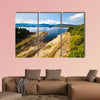 Landscape with Lake Oasa in Romanian Carpathians multi panel canvas wall art