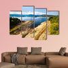 Landscape with Lake Oasa in Romanian Carpathians multi panel canvas wall art