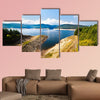 Landscape with Lake Oasa in Romanian Carpathians multi panel canvas wall art