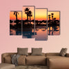 Sunset in a tropical paradise multi panel canvas wall art