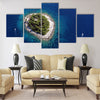 Island Galesnik from air Multi panel canvas wall art