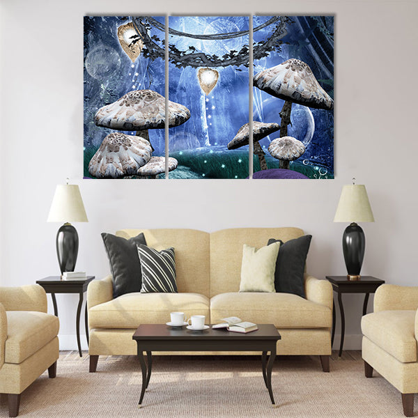 Enchanted fantasy forest Multi Panel Canvas Wall Art