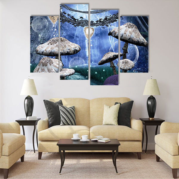 Enchanted fantasy forest Multi Panel Canvas Wall Art