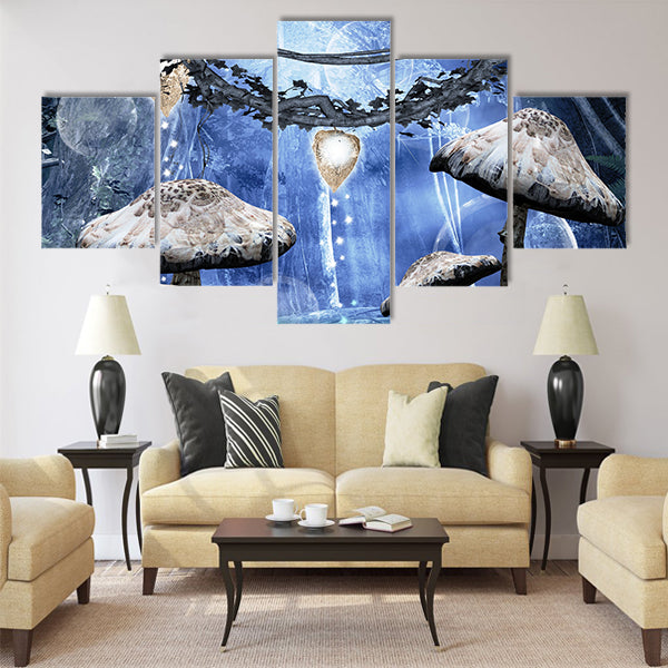 Enchanted fantasy forest Multi Panel Canvas Wall Art