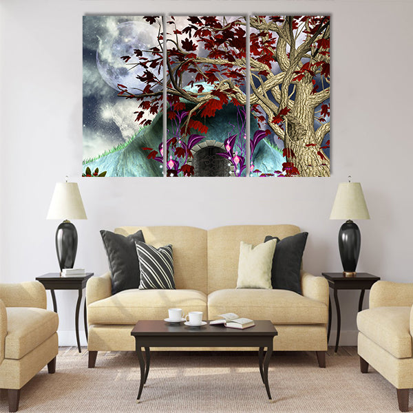 Fairysecret house Multi Panel Canvas Wall Art