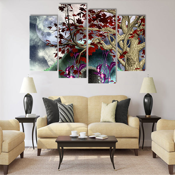 Fairysecret house Multi Panel Canvas Wall Art