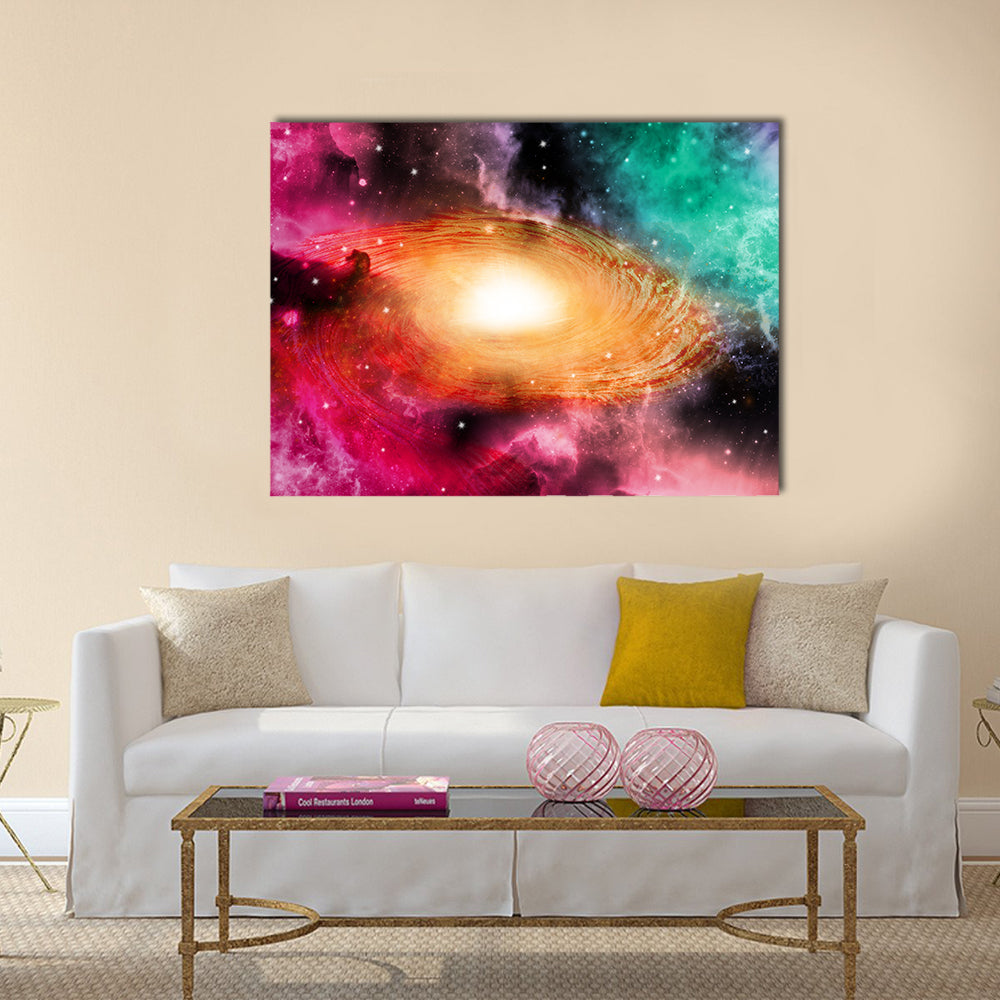Spiral galaxy Multi Panel Canvas Wall Art