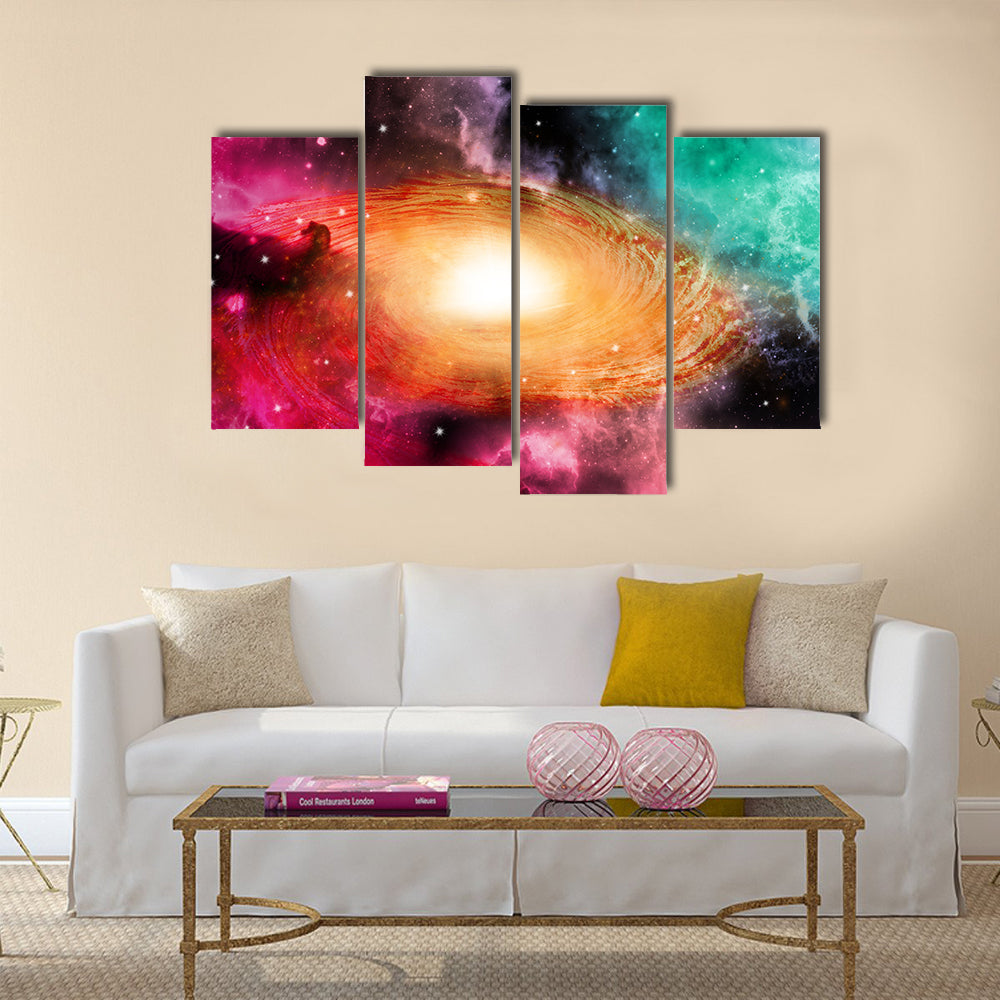 Spiral galaxy Multi Panel Canvas Wall Art