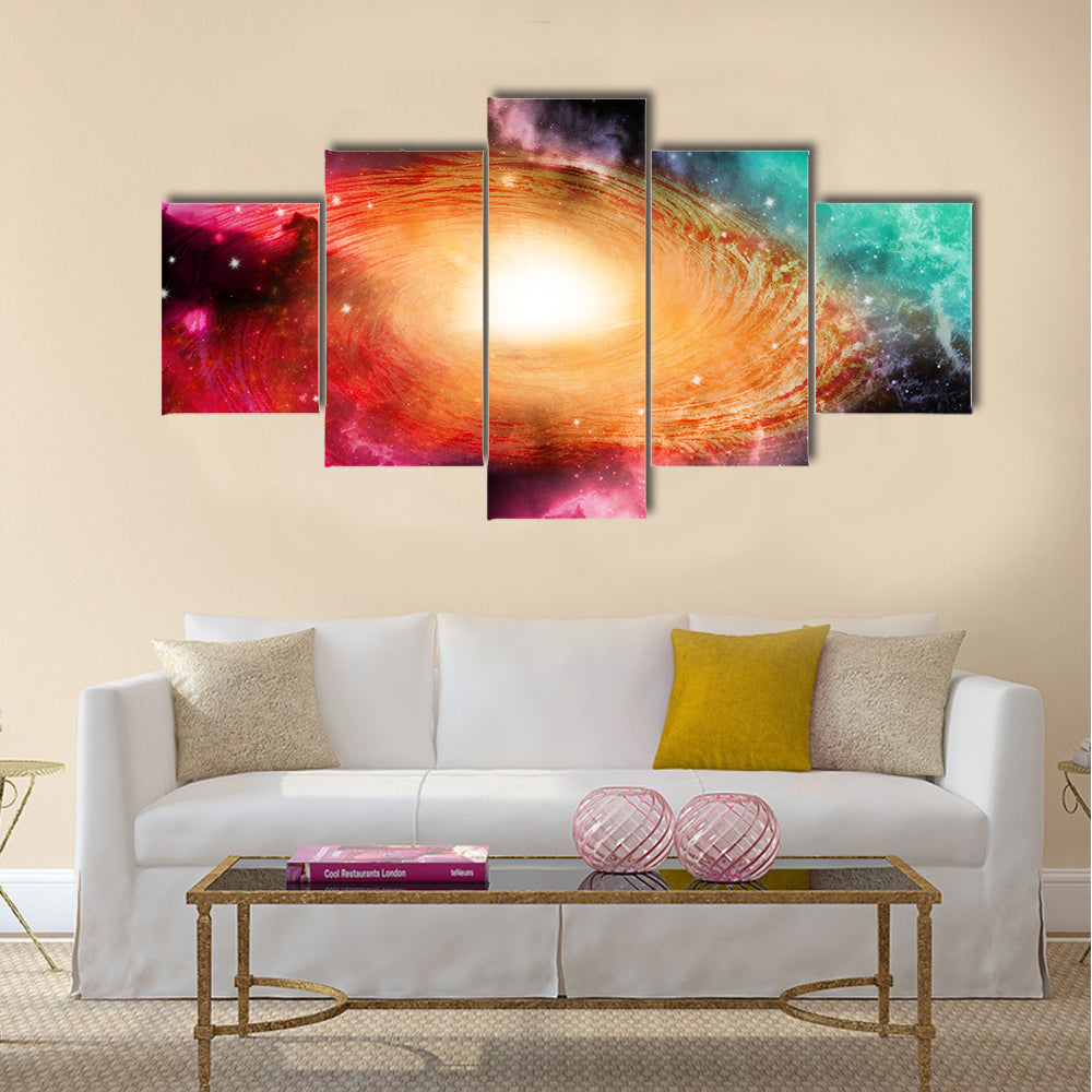 Spiral galaxy Multi Panel Canvas Wall Art
