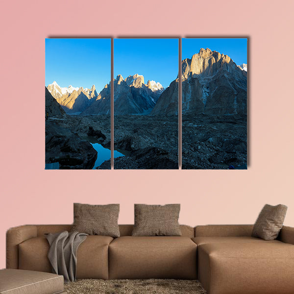 Trango Towers and Baltoro Glacier Karakorum Pakistan, K2 Base Camp Trek. Multi panel canvas wall art