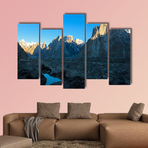 Trango Towers and Baltoro Glacier Karakorum Pakistan, K2 Base Camp Trek. Multi panel canvas wall art