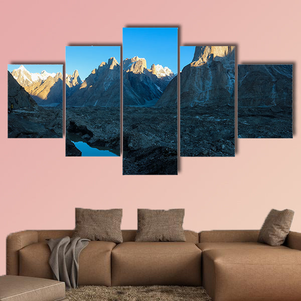 Trango Towers and Baltoro Glacier Karakorum Pakistan, K2 Base Camp Trek. Multi panel canvas wall art