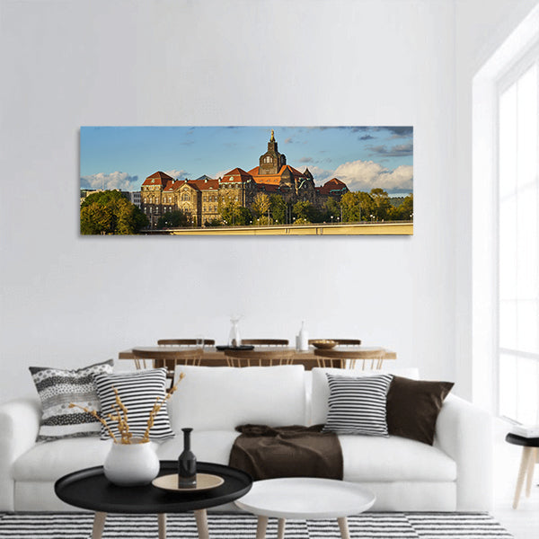 Landmarks of Saxony Germany elegant baroque city Dresden panoramic canvas wall art