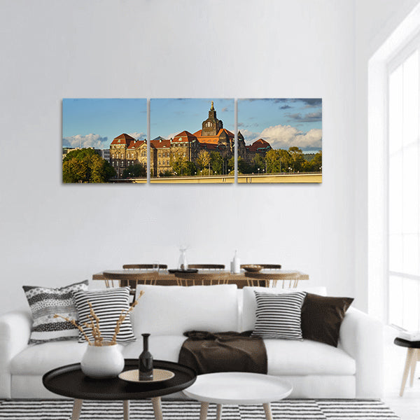 Landmarks of Saxony Germany elegant baroque city Dresden panoramic canvas wall art