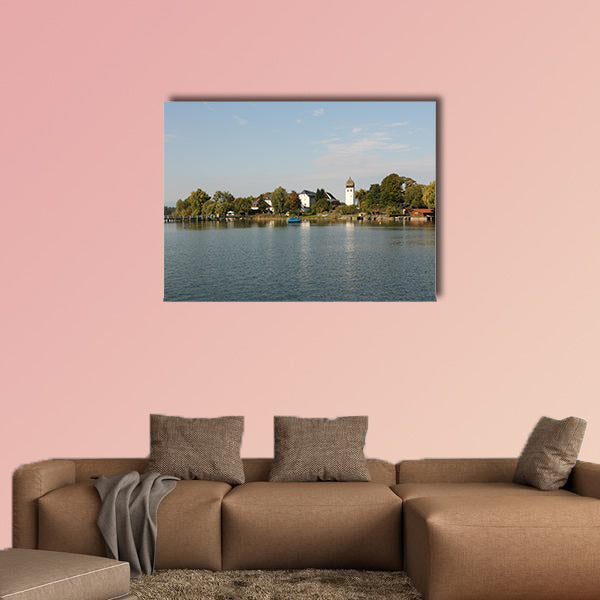 View of the Fraueninsel in the Chiemsee multi panel canvas wall art