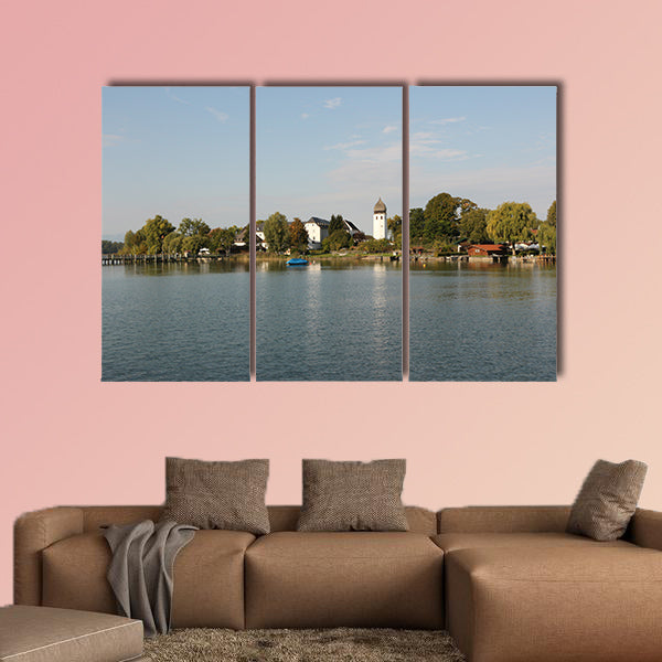 View of the Fraueninsel in the Chiemsee multi panel canvas wall art