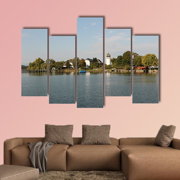 View of the Fraueninsel in the Chiemsee multi panel canvas wall art